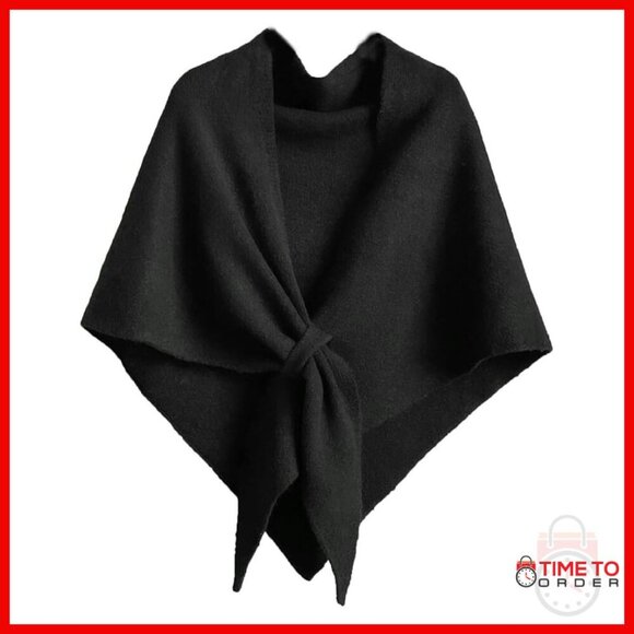 Accessories - Large Knitted Shawl Wrap, Polyester Pashmina, Versatile All-Season Scarf